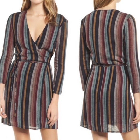 NWT Rails Long Sleeve Wrap Dress - Picture 2 of 7